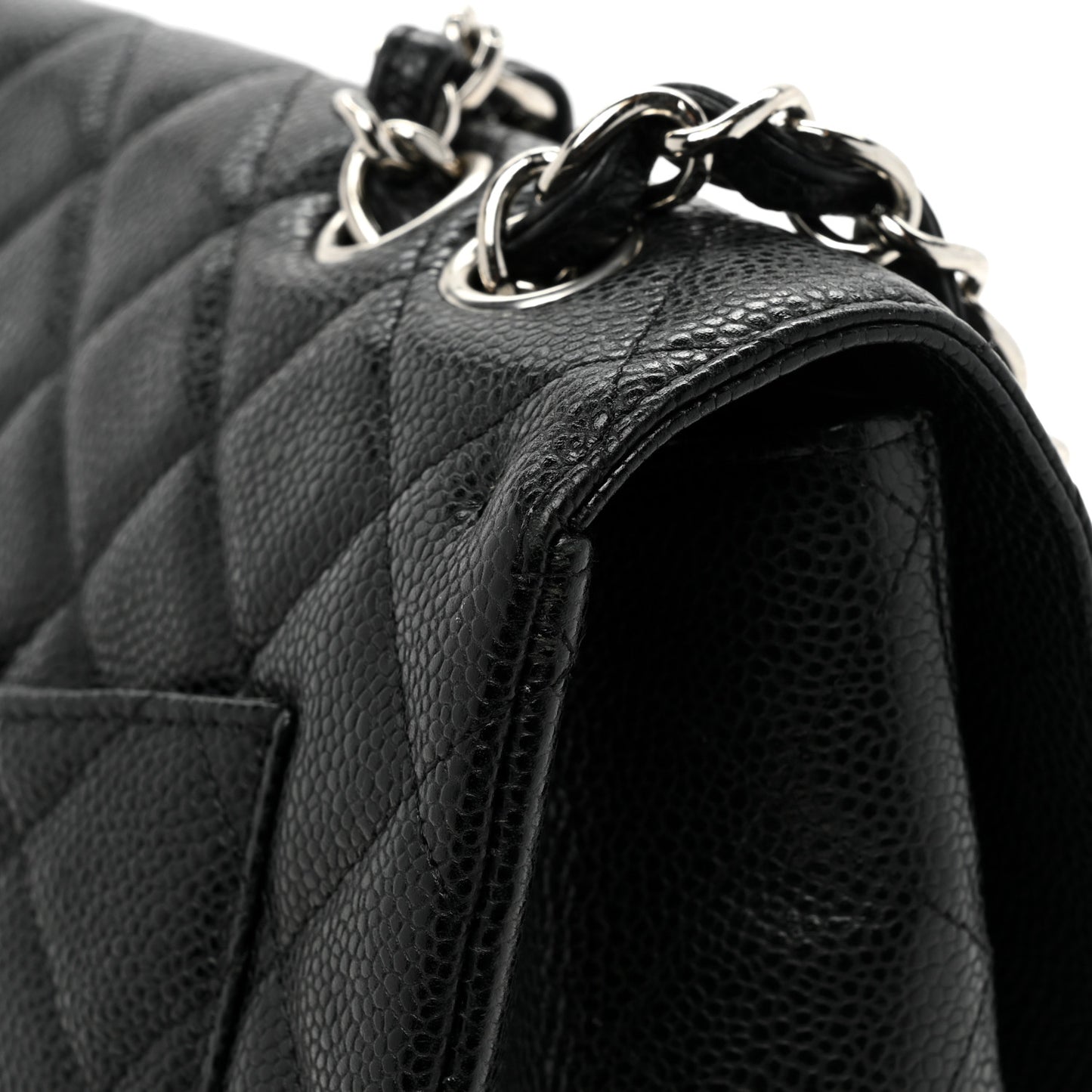 Caviar Quilted Jumbo Single Flap Black