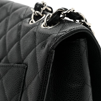 Chanel Caviar Quilted Jumbo Single Flap Black 18 of 19