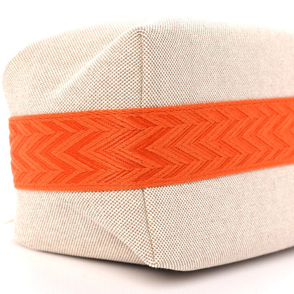 Hermes Canvas Small Bride-A-Brac Pouch Natural Orange 6 of 8