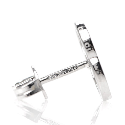 Gucci 18K White Gold GG Tissue Stud Earrings 4 of 4