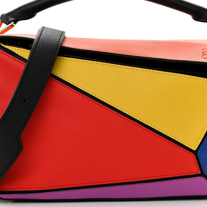 Loewe Calfskin Small Puzzle Bag Multicolor Black 7 of 10