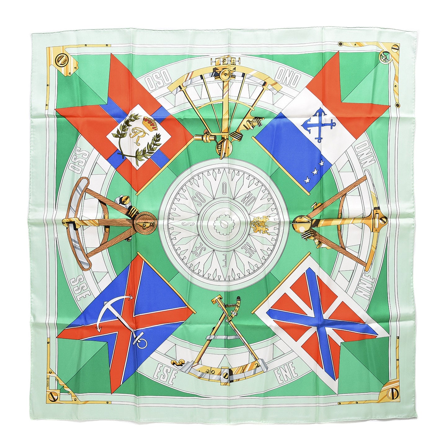 Silk Sextants Scarf 90