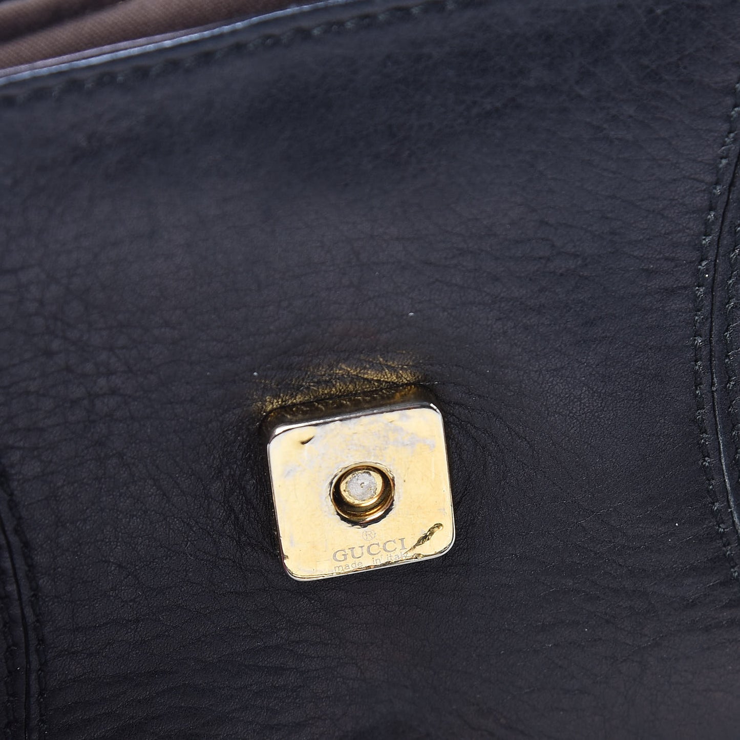 Calfskin Horsebit Chain Clutch Black
