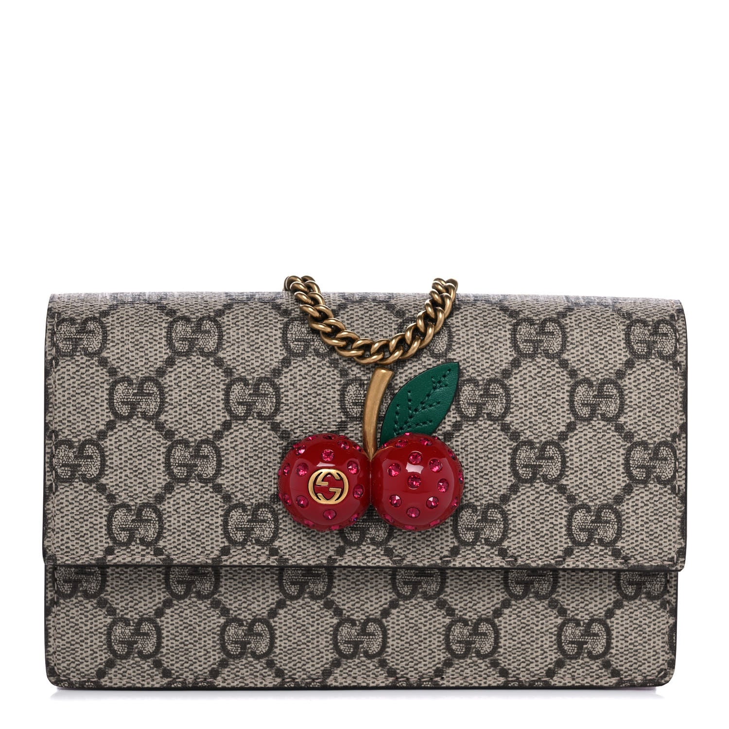 Gucci GG Supreme Monogram Mini Cherry Chain Bag 1 of 11