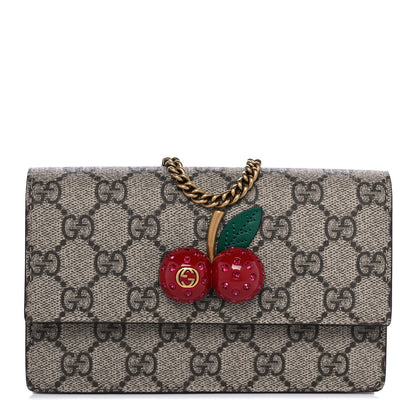 Gucci GG Supreme Monogram Mini Cherry Chain Bag 1 of 11