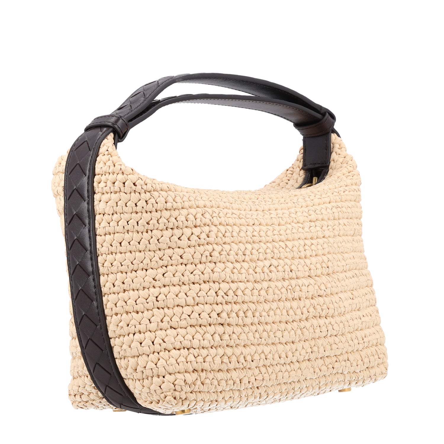 Bottega Veneta Raffia Woven Nappa Intrecciato Mini Wallace Natural Fondant 3 of 10