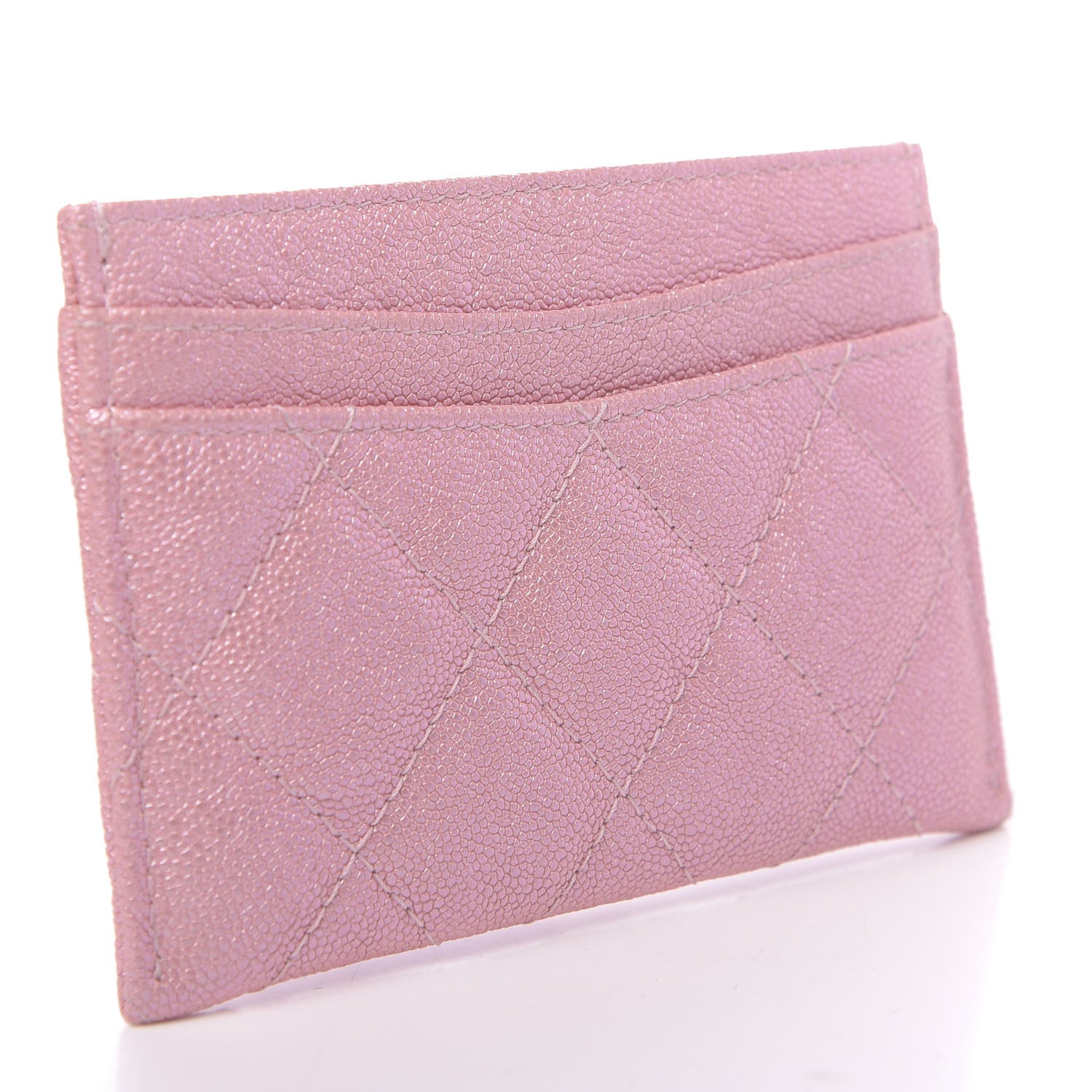 Chanel Iridescent Caviar Quilted Card Holder Rose Pink 3 of 8