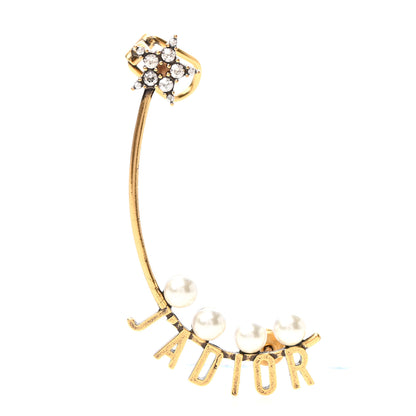 Christian Dior Pearl Crystal J'Adior Earring Gold 1 of 4