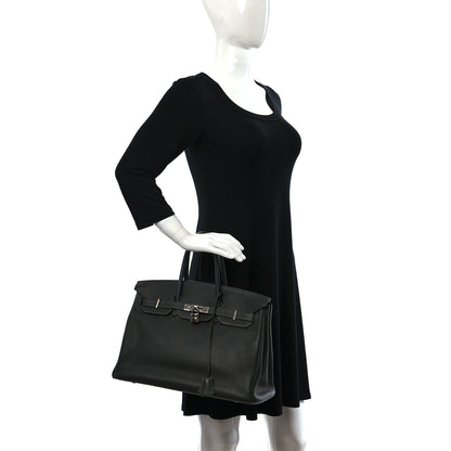 Hermes Taurillon Clemence BIRKIN 35 Graphite 2 of 15