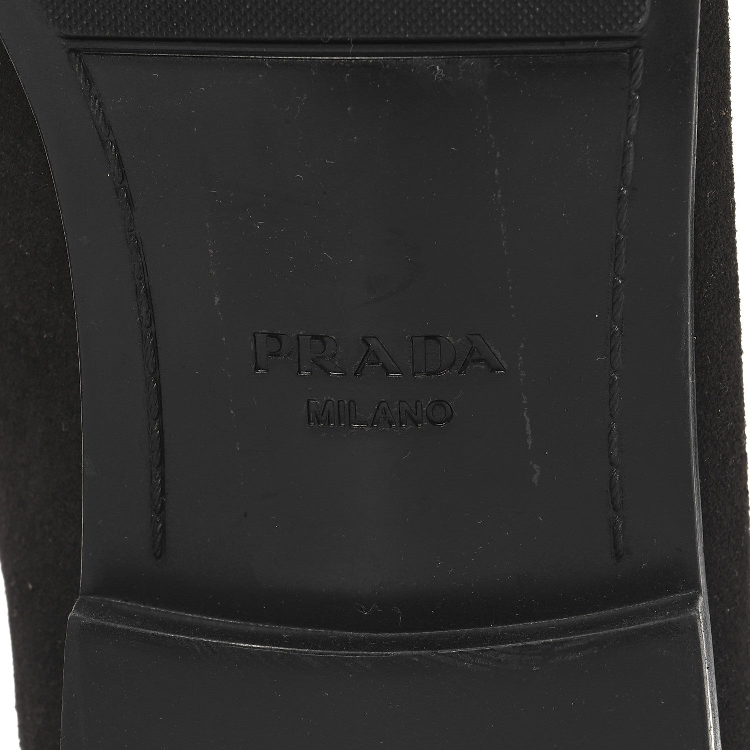Prada Vitello Scamosciato Triangle Mens Loafers 9.5 Brown 8 of 10