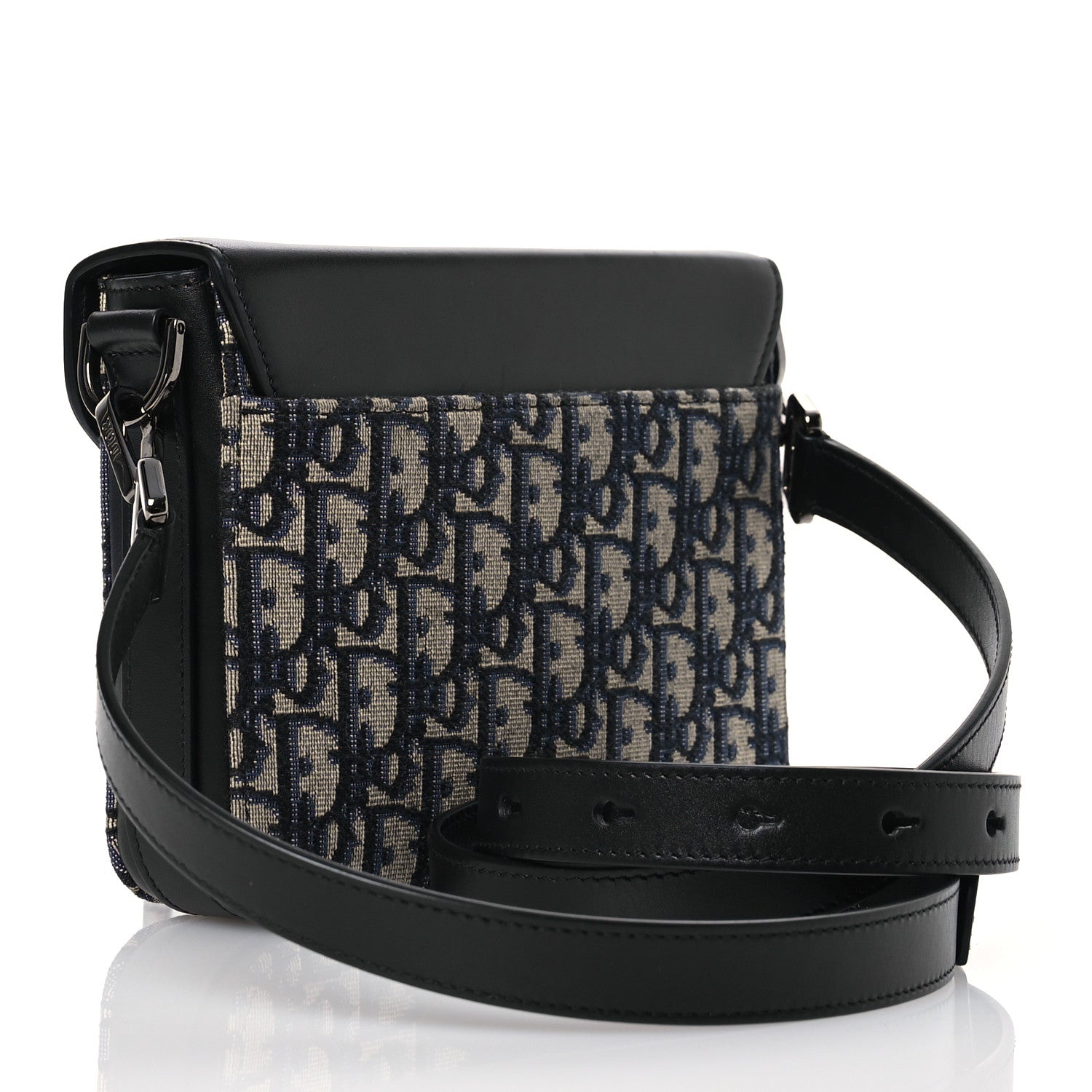 Christian Dior Oblique Smooth Calfskin Messenger Beige Black 3 of 13