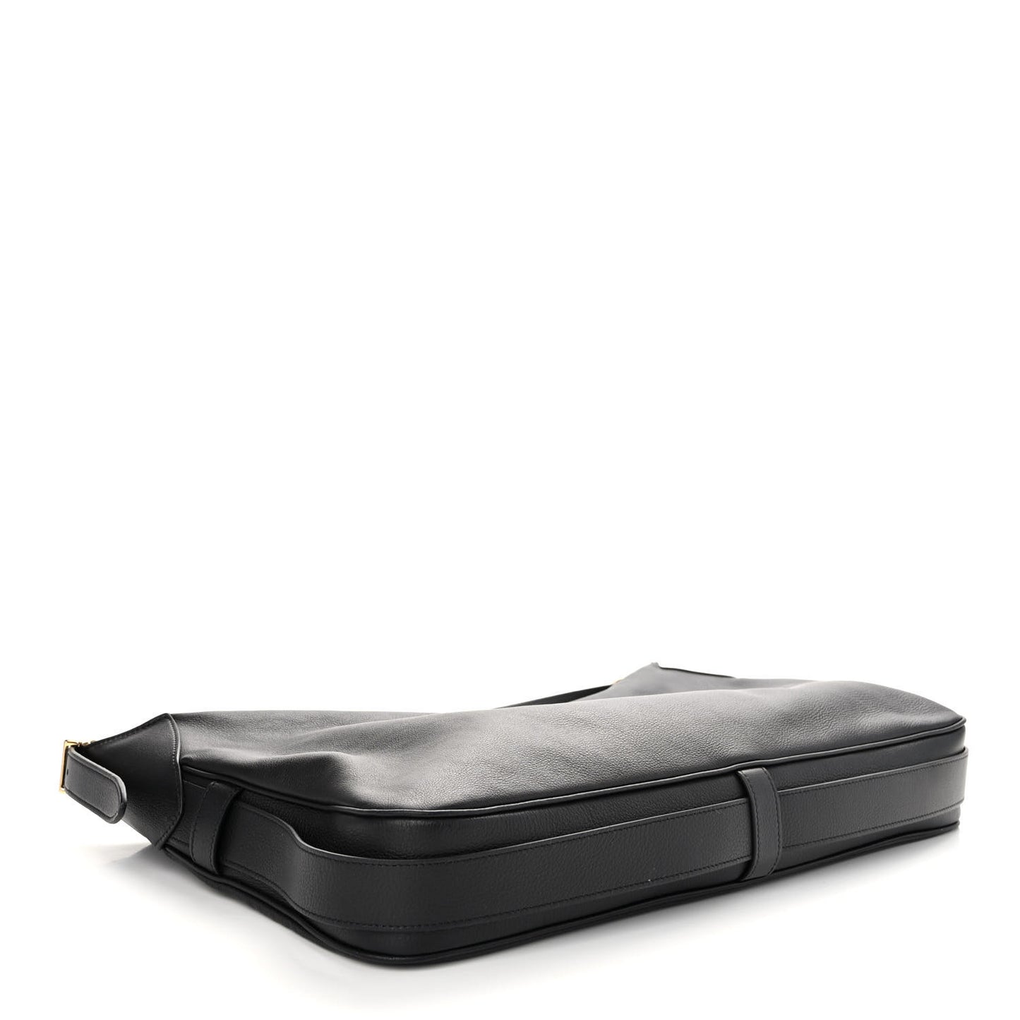 Supple Calfskin Large Romy Shoulder Bag Black