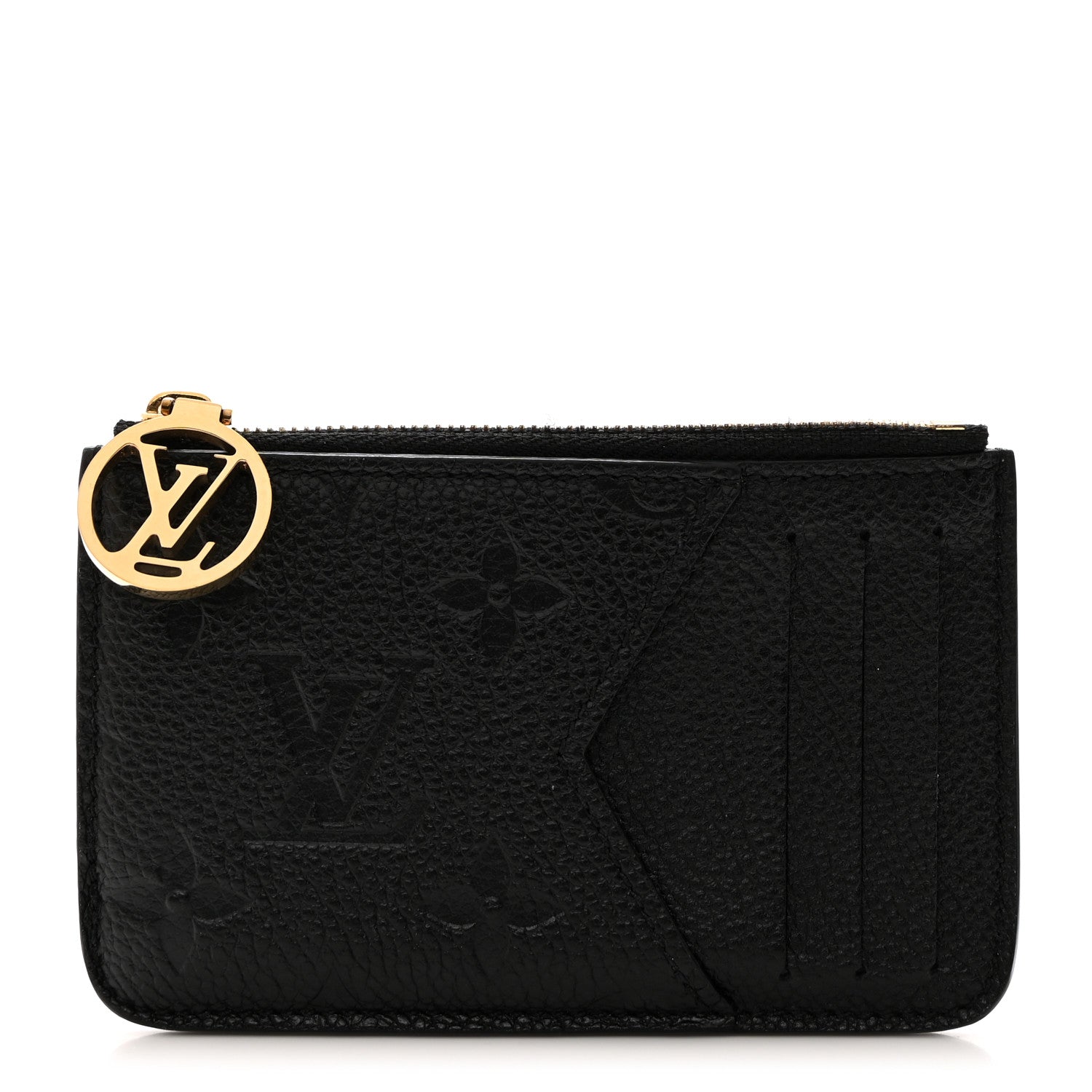 Louis Vuitton Empreinte Monogram Zipped Romy Card Holder Black 1 of 7