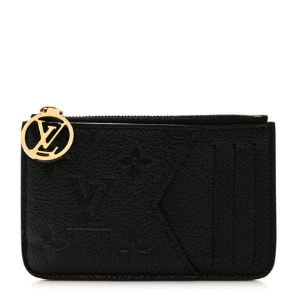 Louis Vuitton Empreinte Monogram Zipped Romy Card Holder Black 1 of 7