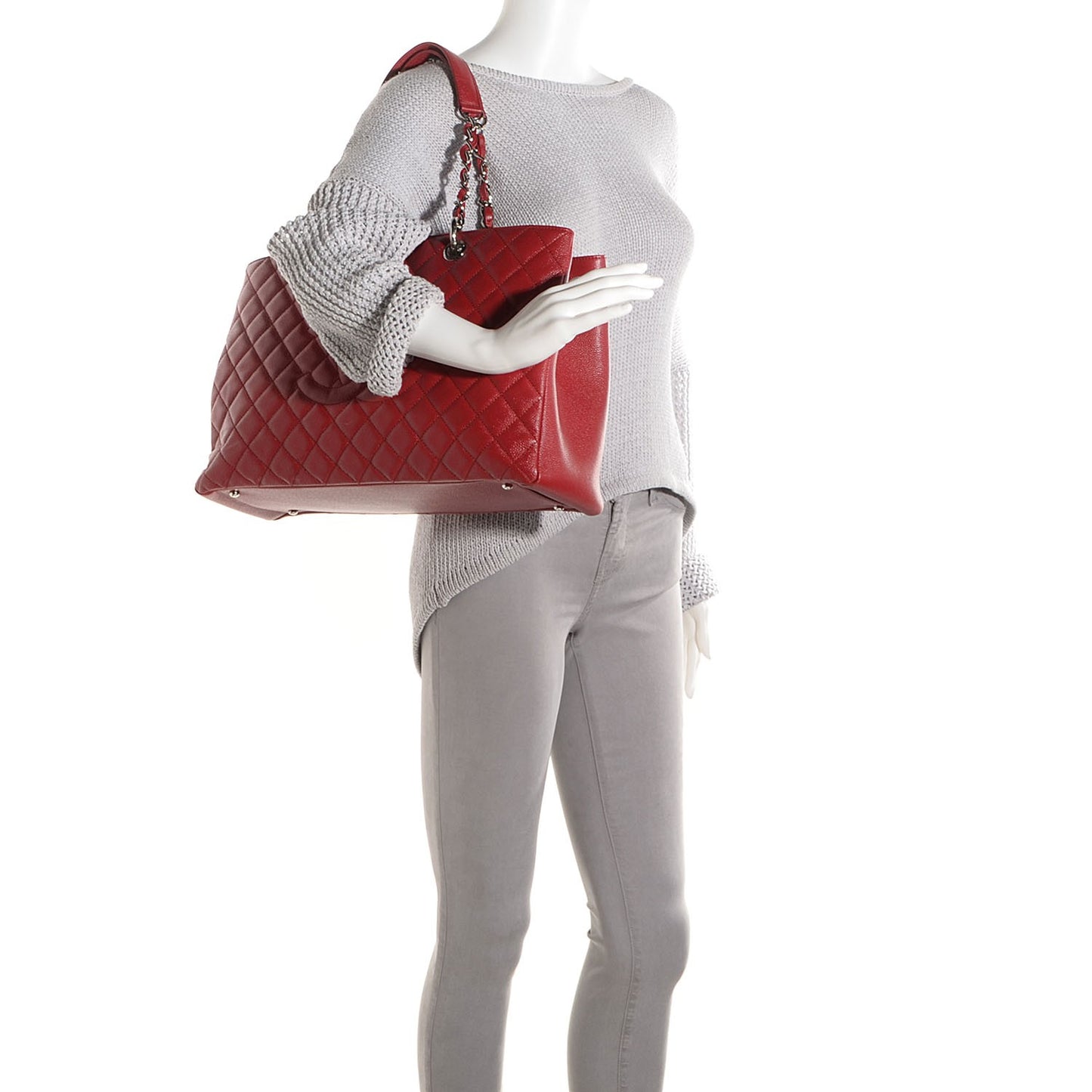 Caviar XL Grand Shopping Tote GST Red