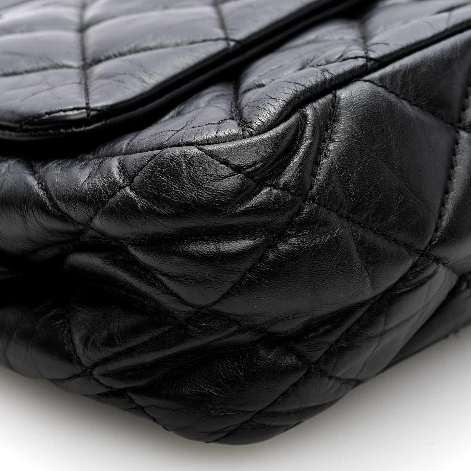Chanel Aged Calfskin Quilted 2.55 Reissue 225 Hanger Flap Black 9 of 10