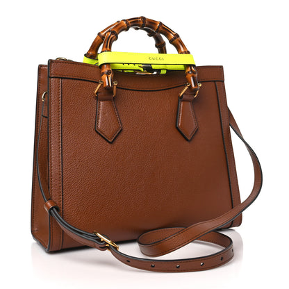 Gucci Wonka Grain Calfskin Small Diana Tote Bag Cuir Yellow Fluo 3 of 9