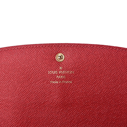 Louis Vuitton Damier Ebene Emilie Wallet Red 6 of 13
