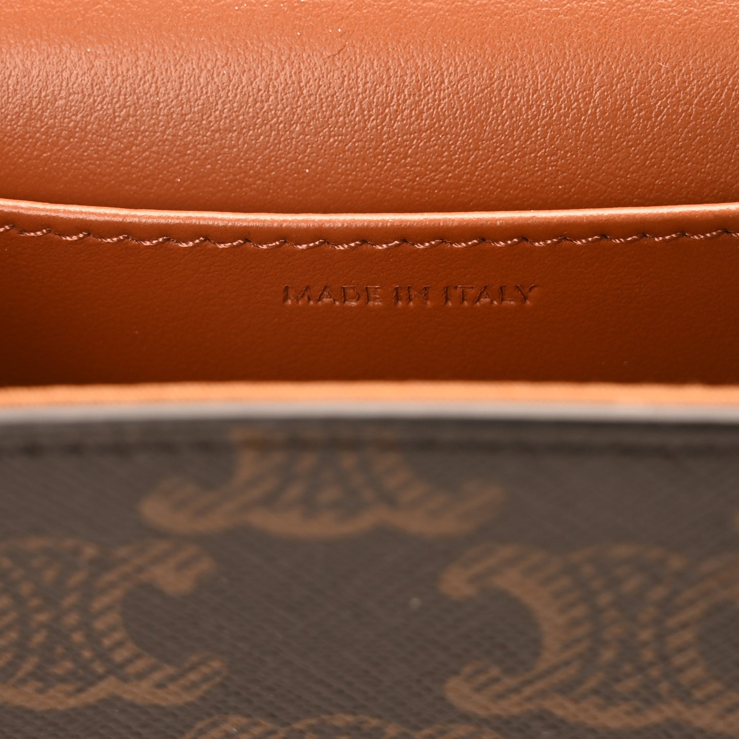 Triomphe Canvas Calfskin Mini Claude Tan