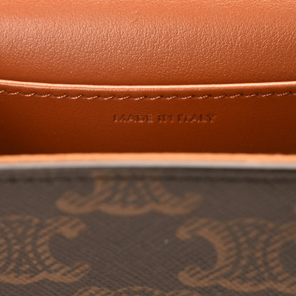 Celine Triomphe Canvas Calfskin Mini Claude Tan 7 of 11
