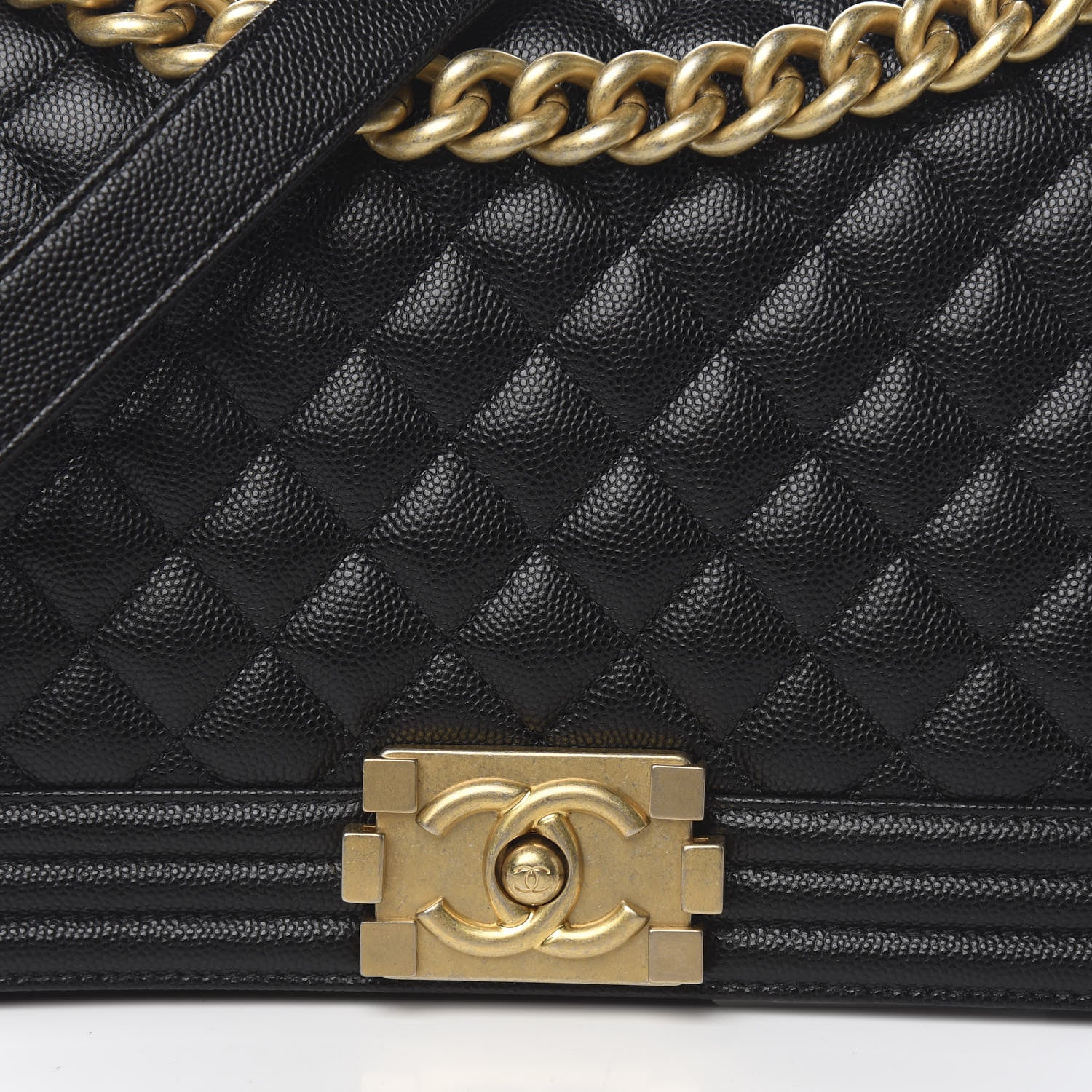 Chanel Caviar Quilted Medium Boy Flap Black 9 of 9