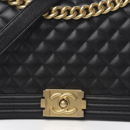 Chanel Caviar Quilted Medium Boy Flap Black 9 of 9