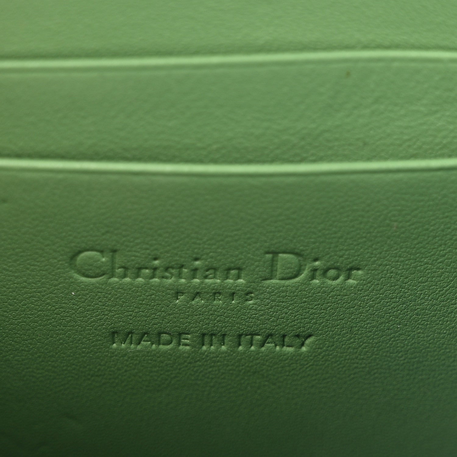 Christian Dior Lambskin Cannage Lady Dior Phone Holder Jade Green 6 of 11