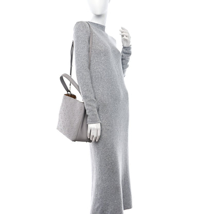 MCM Calfskin Ottomar Monogram Sarah Medium Hobo Dove Grey 2 of 8