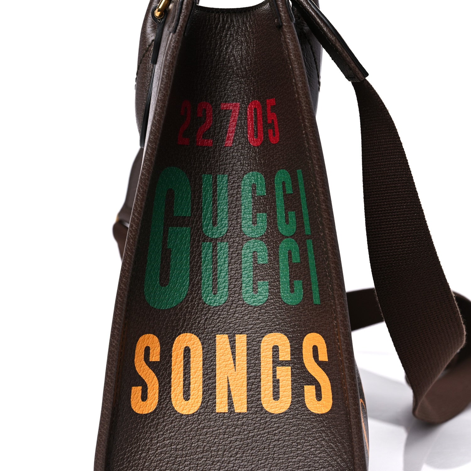 Gucci Textured Dollar Calfskin Gucci 100 Small Tote Bag New Acero Multicolor 11 of 13