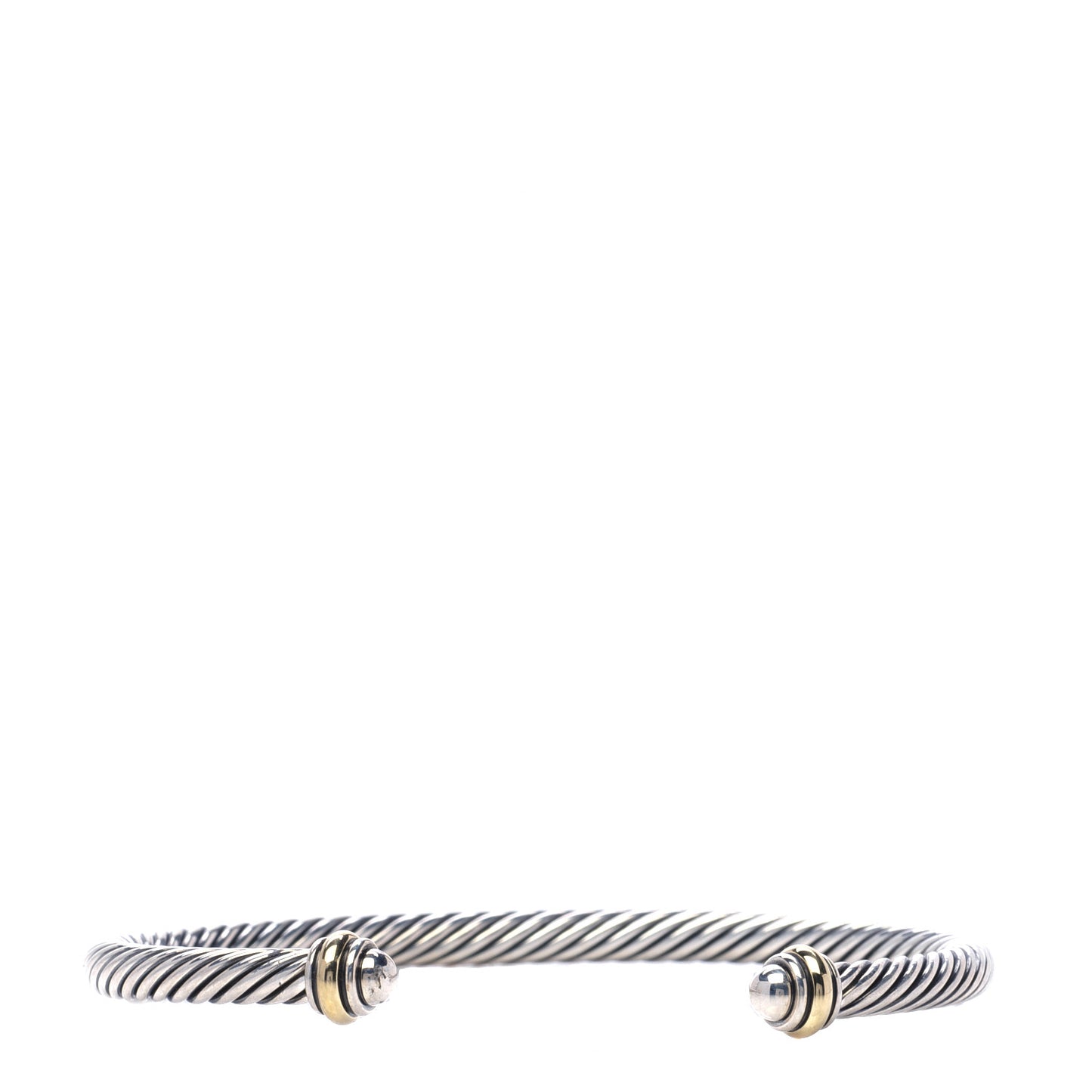 Sterling Silver 18K Yellow Gold 4mm Cable Classics Bracelet