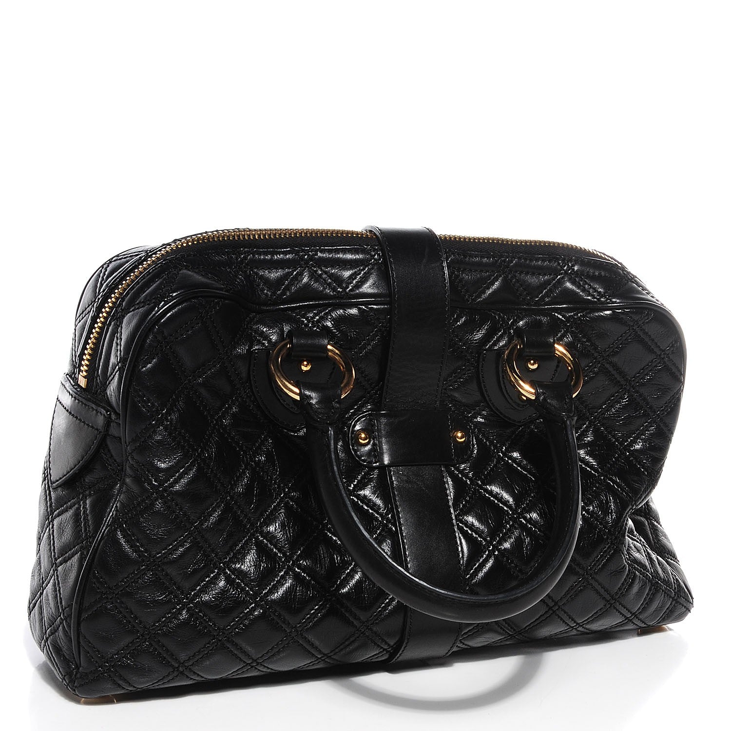 Marc Jacobs Nappa Leather Quilted Venetia Satchel Black 3 of 6