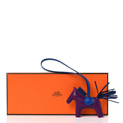 Hermes Milo Lambskin Grigri Rodeo Horse Bag Charm PM Violet Bleu Saphir Bleu France 4 of 4