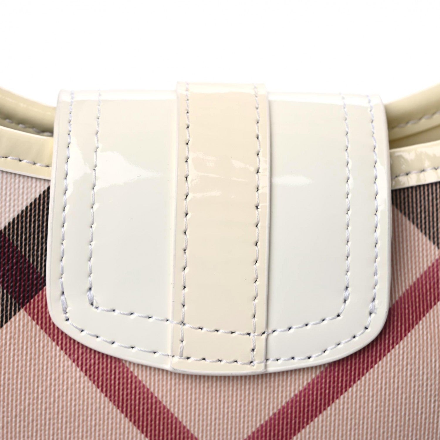 Burberry Patent Nova Check Brooke Hobo White 7 of 11
