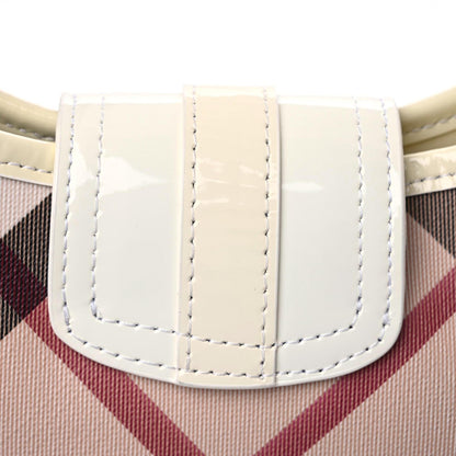 Burberry Patent Nova Check Brooke Hobo White 7 of 11
