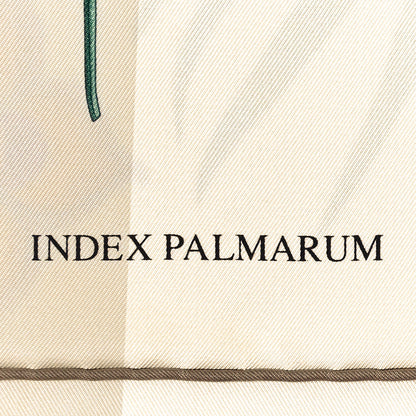 Hermes Silk Index Palmarum Scarf 90 Ivoire Vert Olive 5 of 5