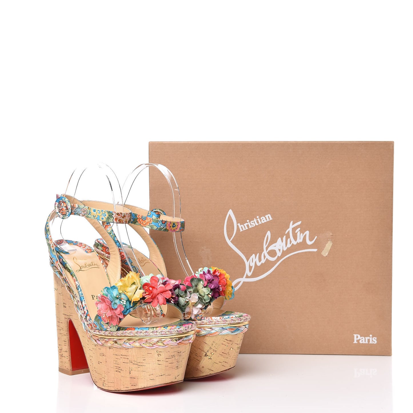 Tissu Liege Flores Ariellesevillana 160 Platform Wedge Sandals 39 Multicolor Gold