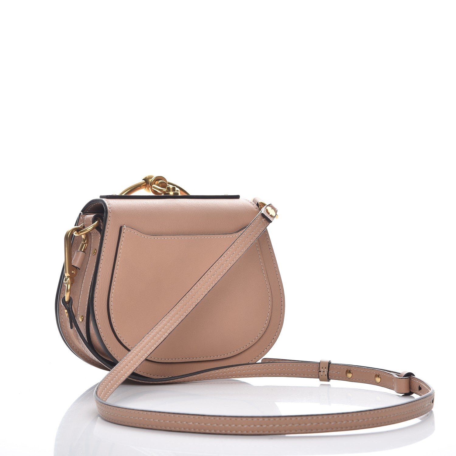 Chloe Calfskin Suede Small Nile Bracelet Bag Biscotti Beige 4 of 9