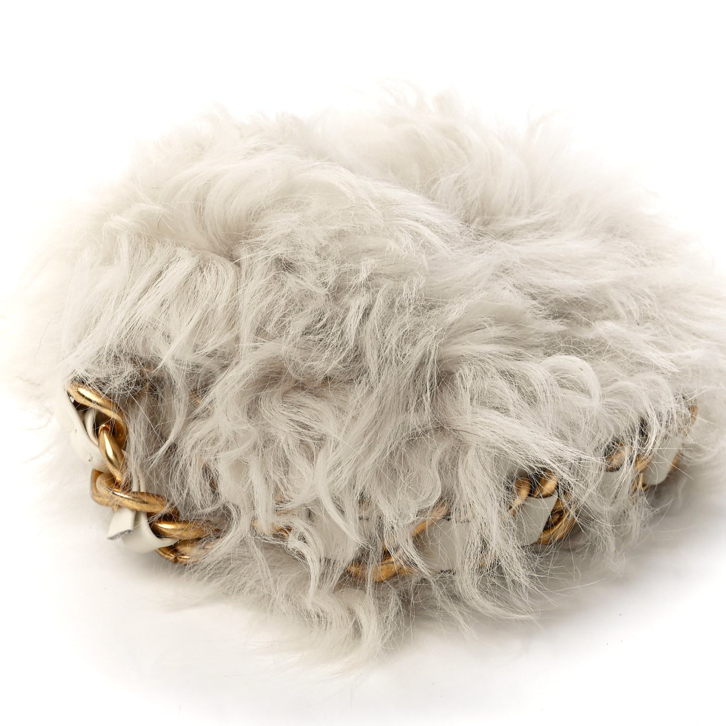 Shearling Lambskin Flap White