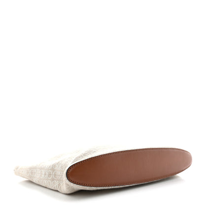 Loewe Jacquard Anagram Calfskin Pouch Tan 4 of 7