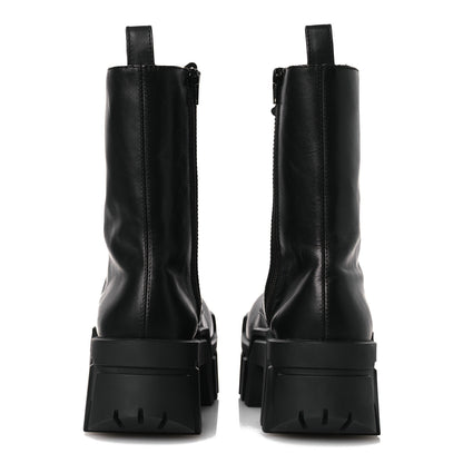 Balenciaga Calfskin Womens Bulldozer Lace Up Boots 38 Black 6 of 11