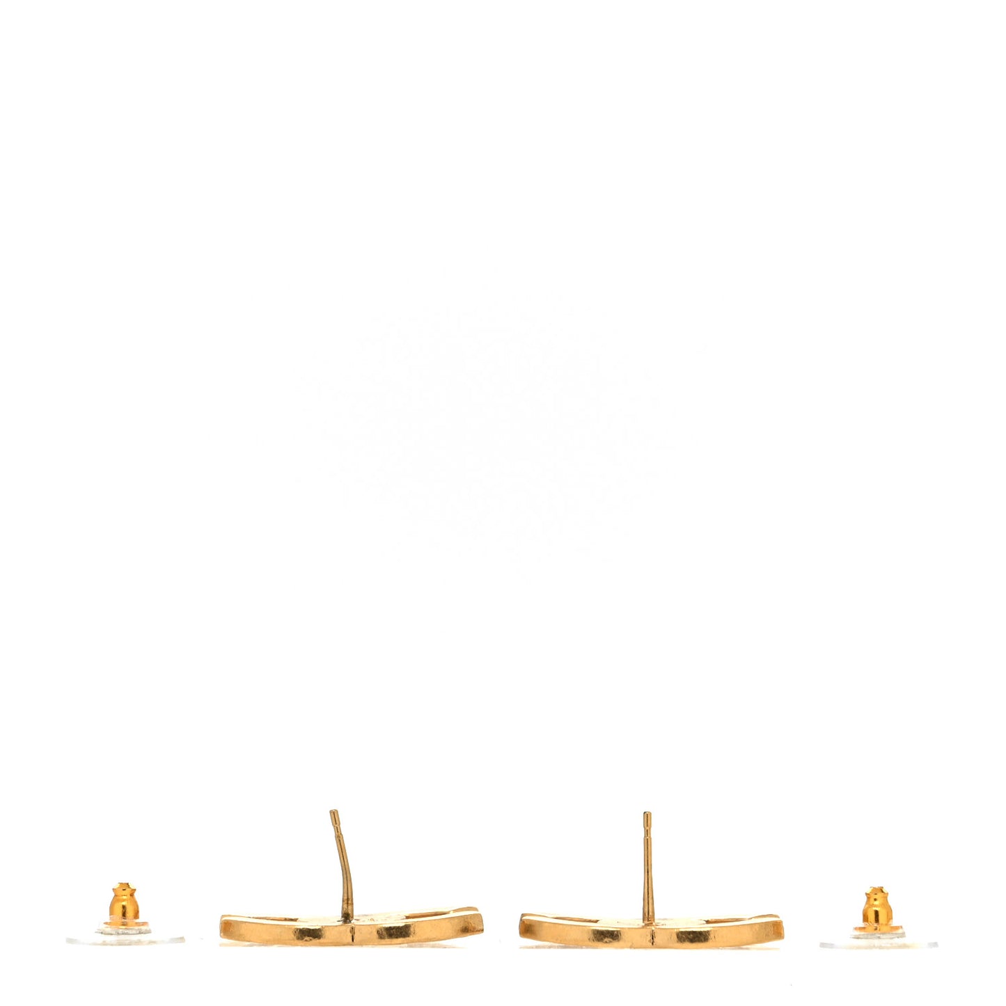 Textured CC Earrings Gold
