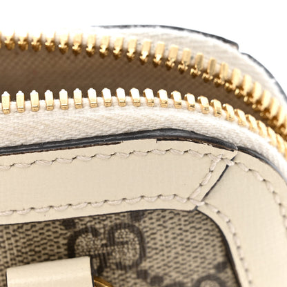 Gucci GG Supreme Monogram Azalea Calfskin Mini Horsebit 1955 Top Handle Bag Beige Ebony Mystic White 12 of 12