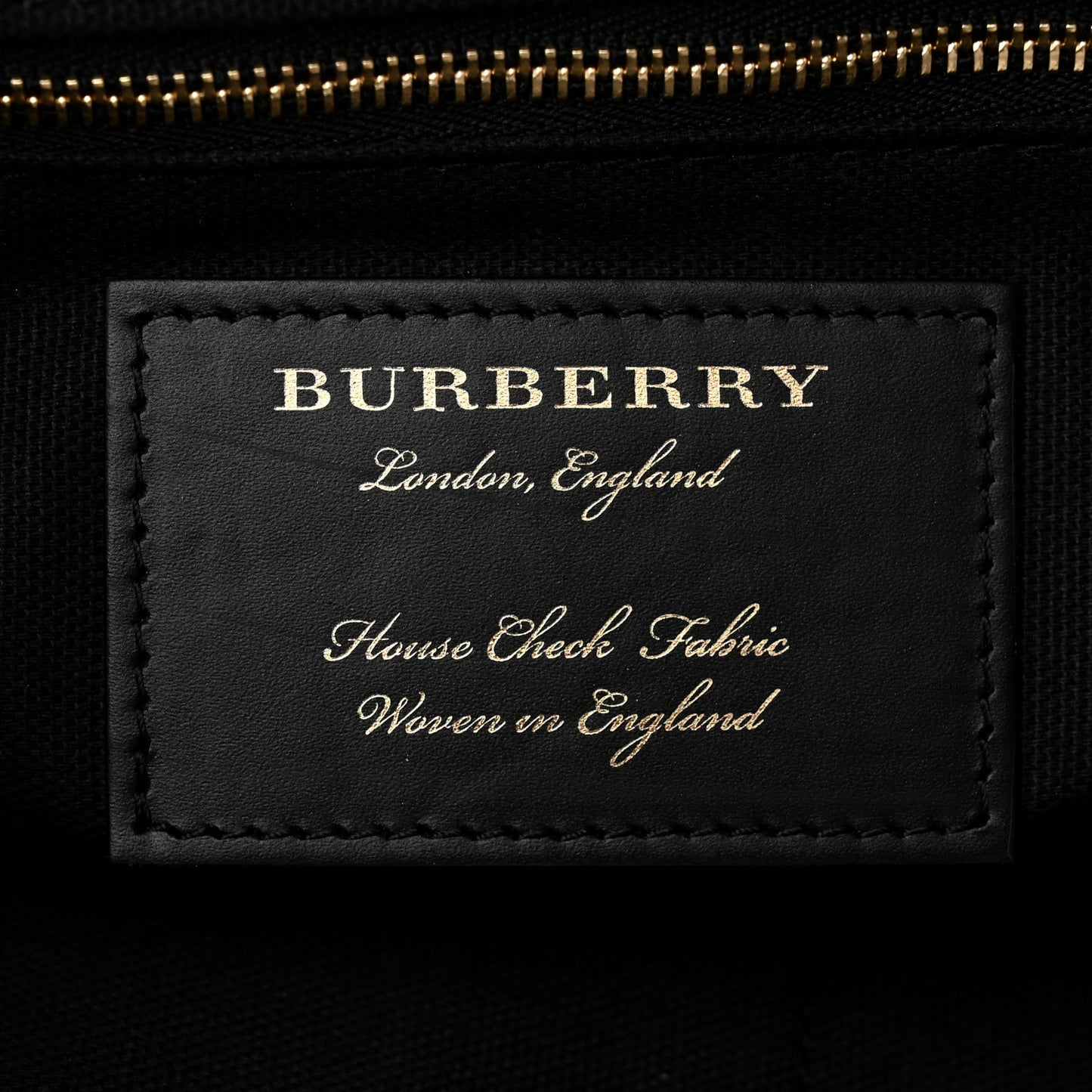 Grainy Calfskin House Check Small Canterbury Black