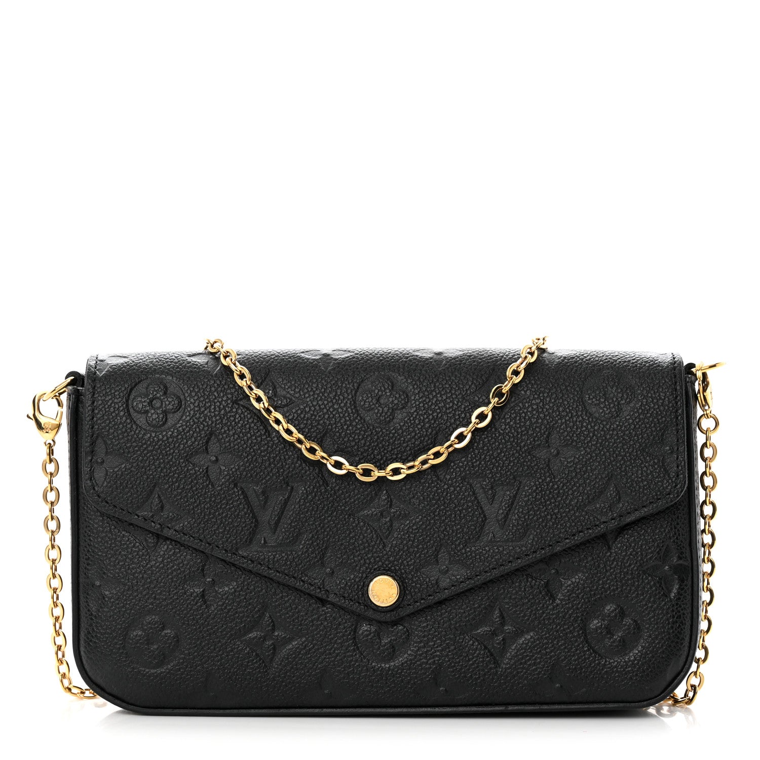 Louis Vuitton Empreinte Pochette Felicie Chain Wallet Black 1 of 15
