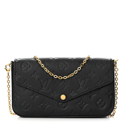 Louis Vuitton Empreinte Pochette Felicie Chain Wallet Black 1 of 15