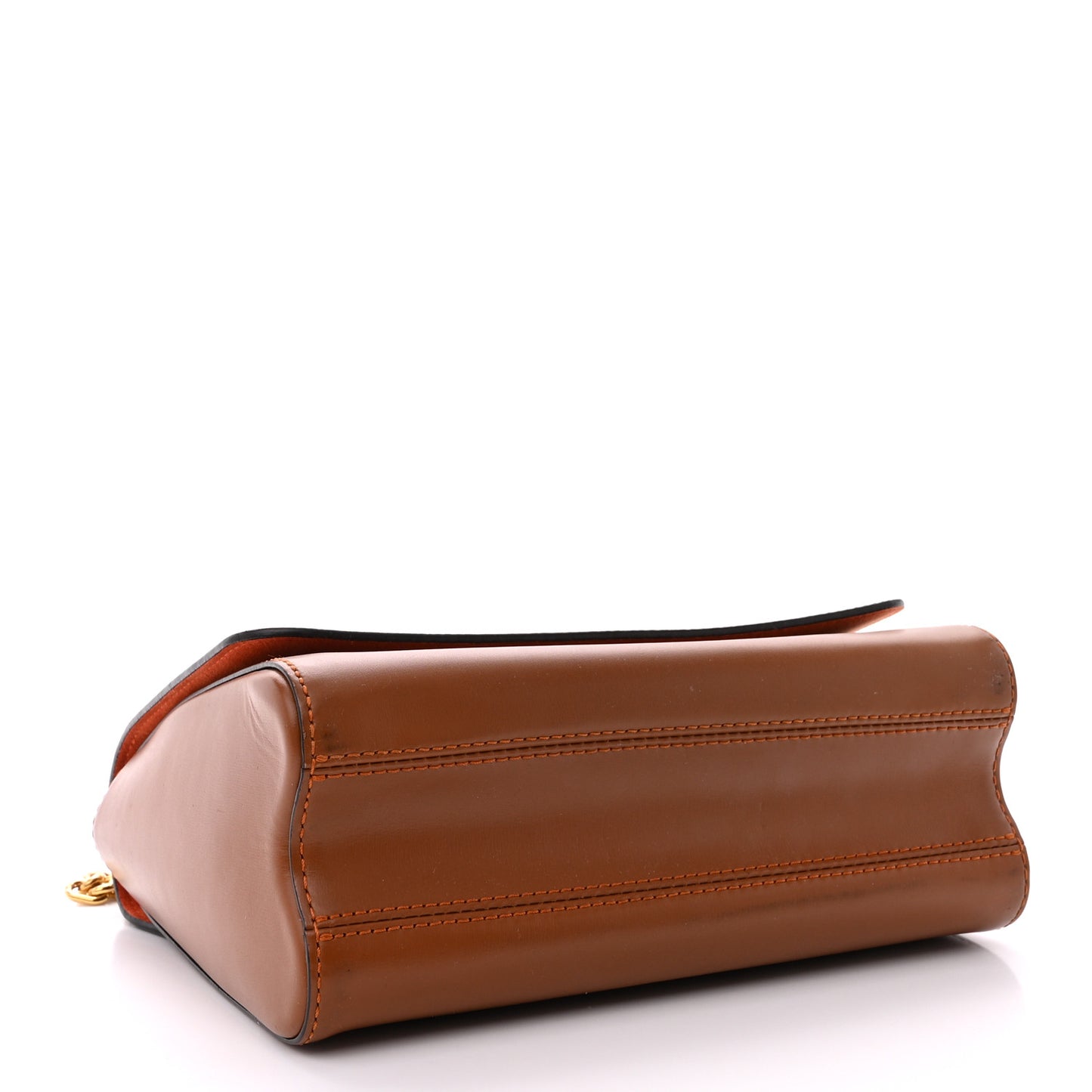 Calfskin Catogram Twist Shoulder Bag MM Marron