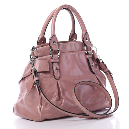 Miu Miu Vitello Lux Bow Tote Mughetto 2 of 13