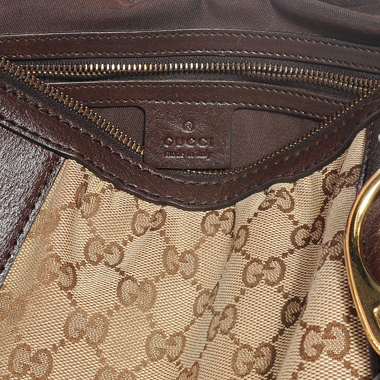 Monogram Interlocking G Tote Dark Brown