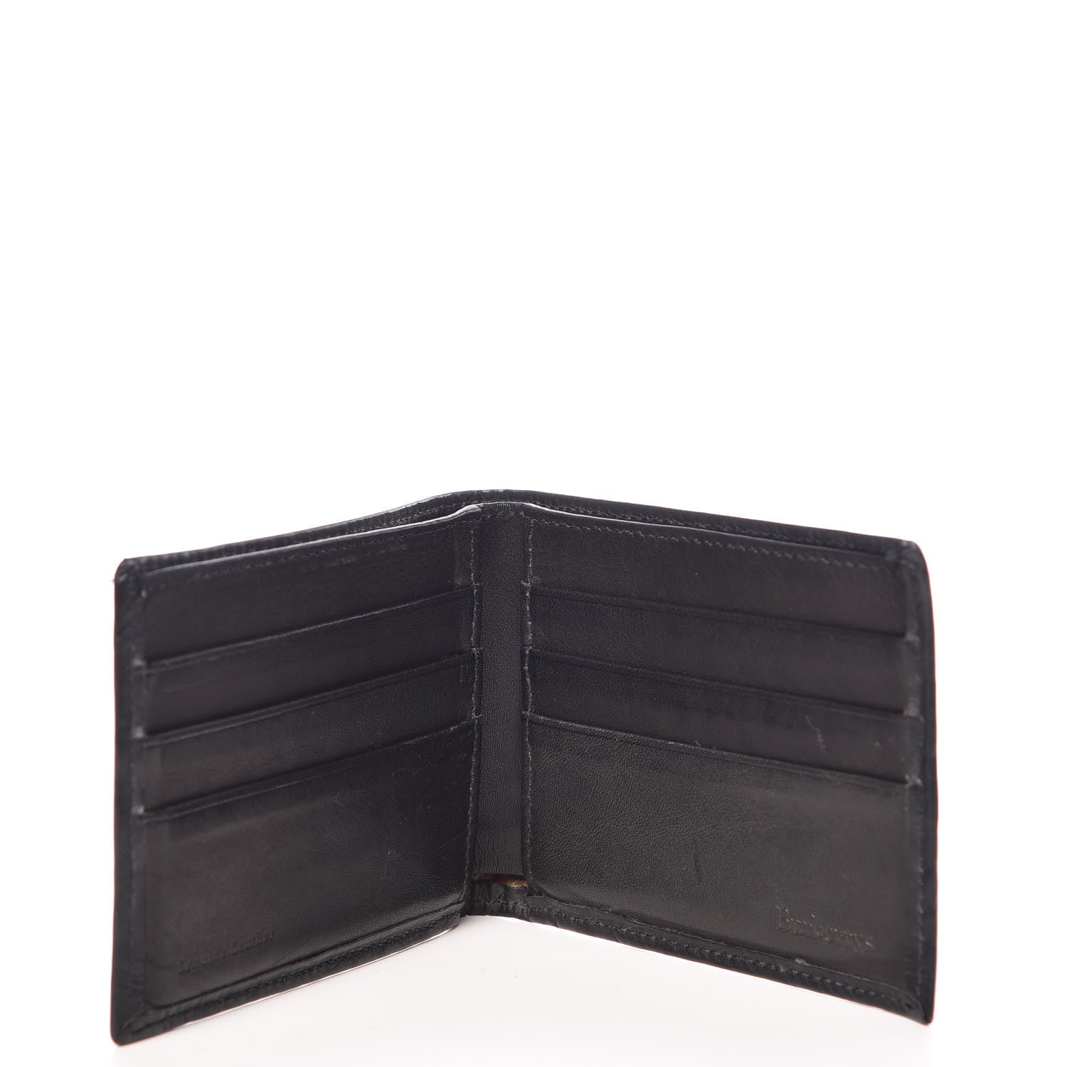 Burberry Calfskin Bi-Fold Wallet Black 5 of 9