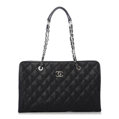 Chanel Caviar Quilted French Riviera Tote Black 1 of 10
